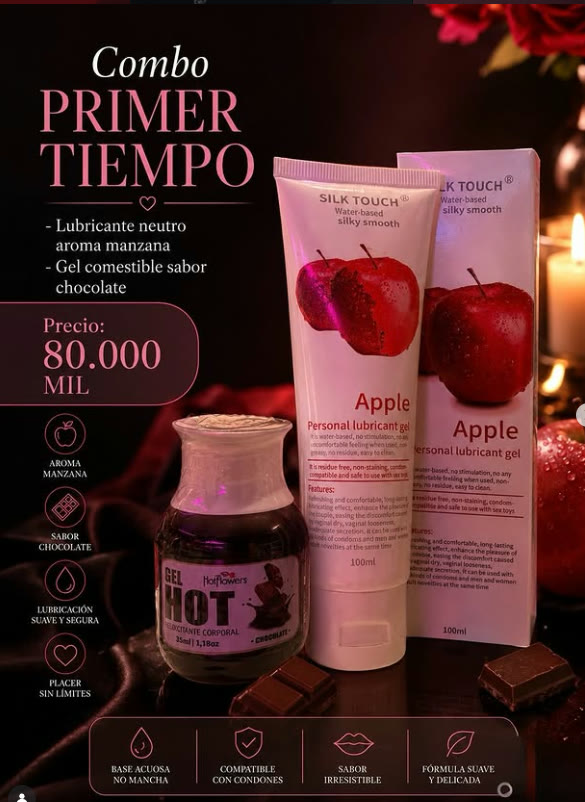 Combo Primer Tiempo — lubricante y gel comestible